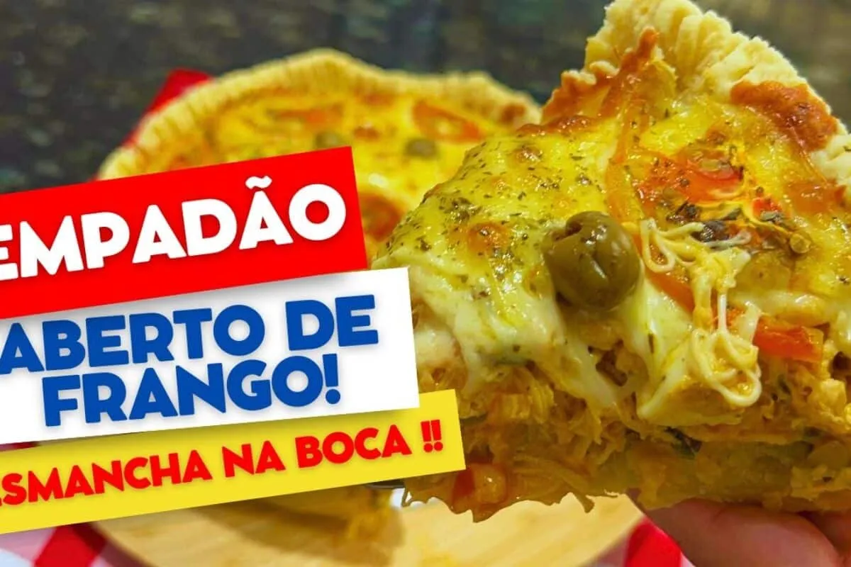 Empadão aberto de frango que desmancha na boca e fica lindo na mesa de fim de ano