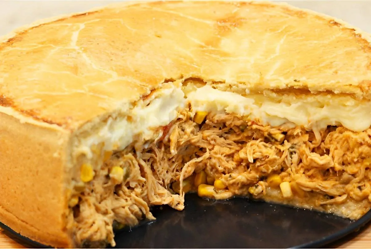 Empadão cremoso de frango com requeijão e milho o melhor do Brasil pra fazer na sua casa