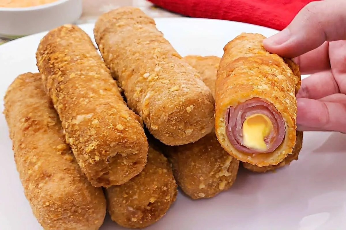 Enroladinho de presunto e queijo sem massa delicioso e muito mais fácil de preparar
