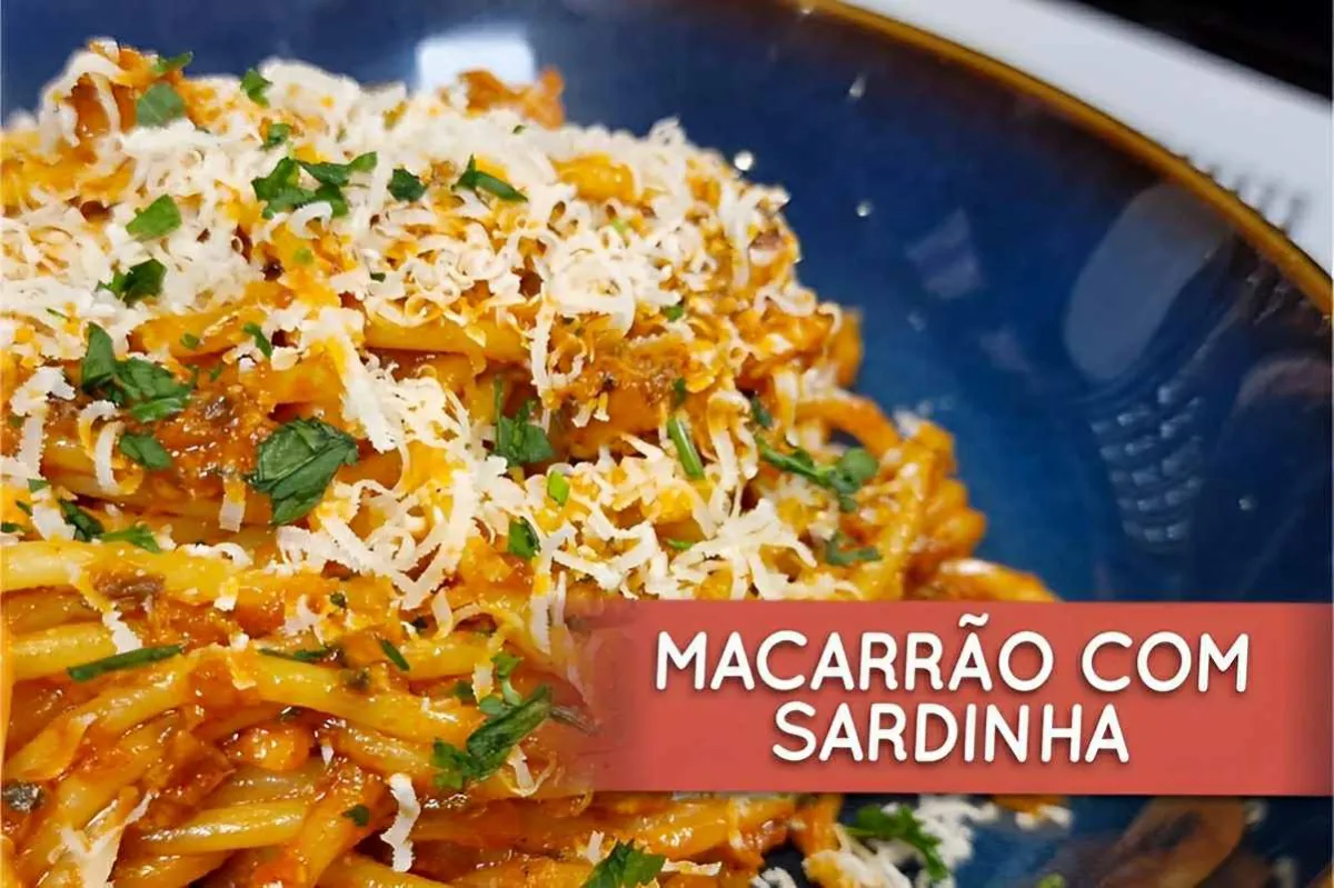 Essa receita de macarrão com sardinha é o jeito mais fácil de fazer fica pronta em 20 minutos
