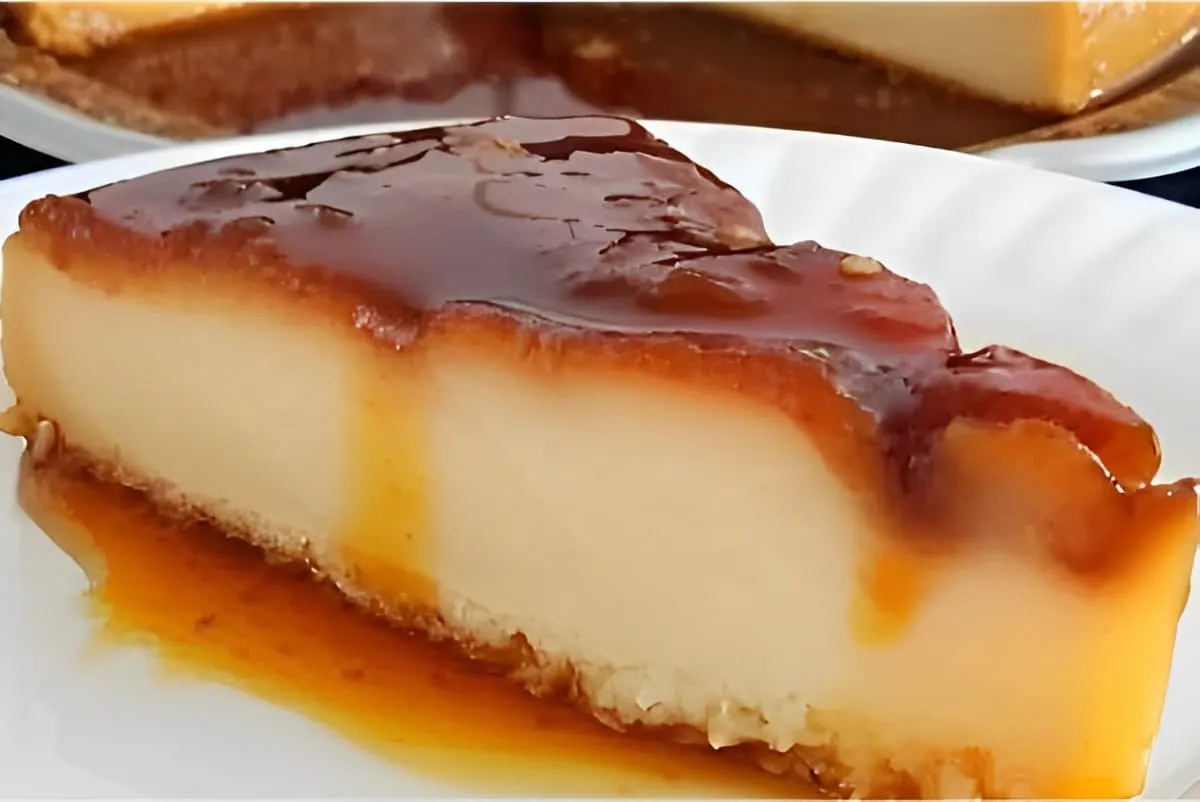 Esse é o pudim engana visita é feito com poucos ingrediente e fica uma delícia