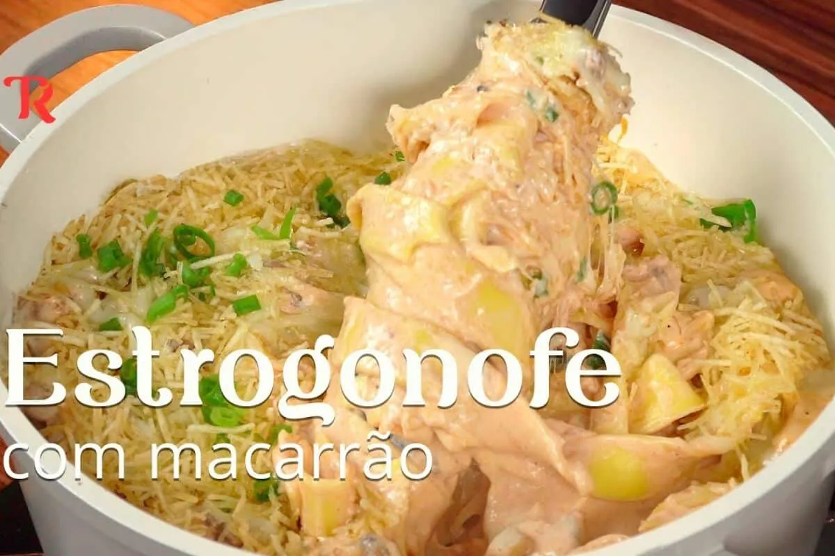 Estrogonofe de carne com macarrão tão gostoso que não sobra nada