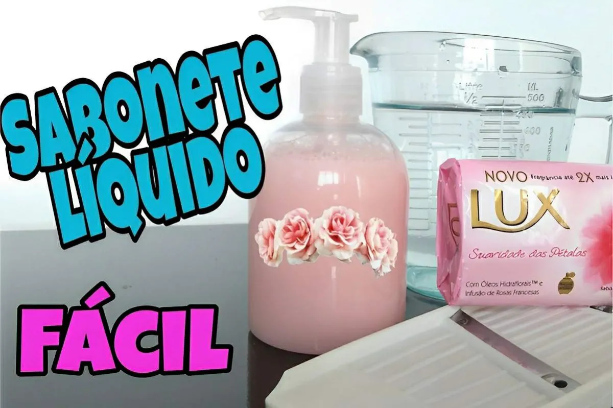 Fiz sabonete líquido caseiro da melhor qualidade gastando bem pouco