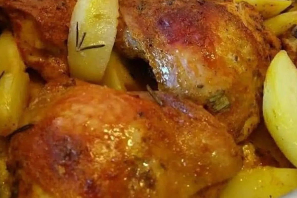 Frango assado crocante e sequinho que aprendi com a dona de um restaurante