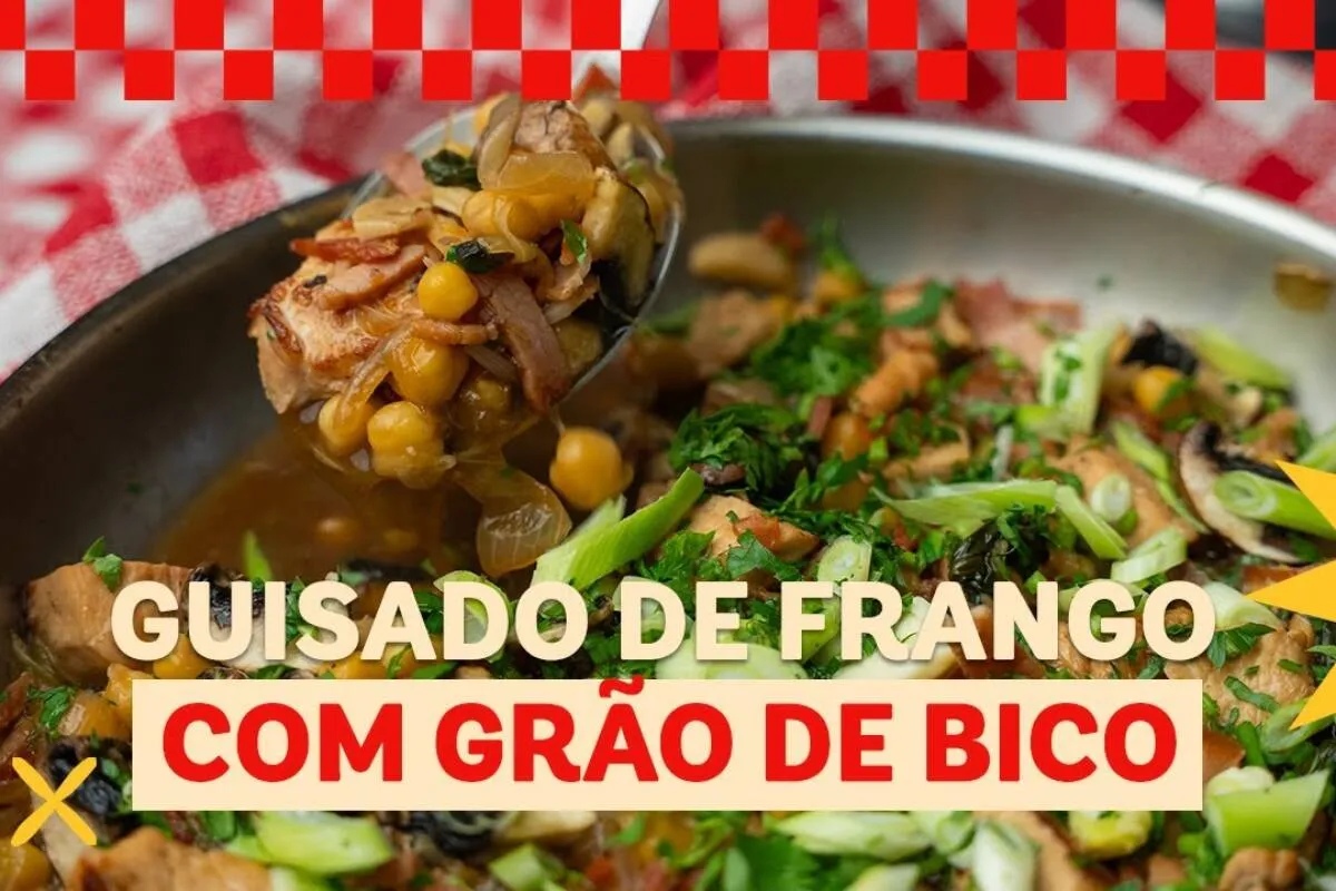 Frango com grão de bico: tão simples mas parece prato de restaurante chique
