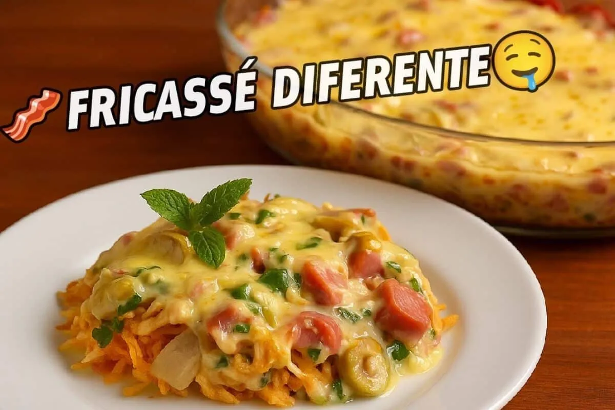 Fricassê de calabresa diferente e muito cremoso, combina com arroz branco e surpreende no sabor