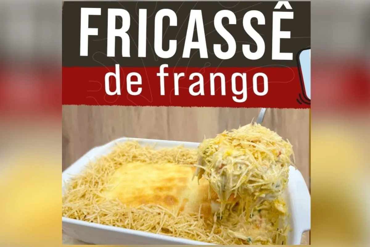 Fricassê de frango cremoso e muito simples de preparar, para servir bem quentinho no almoço