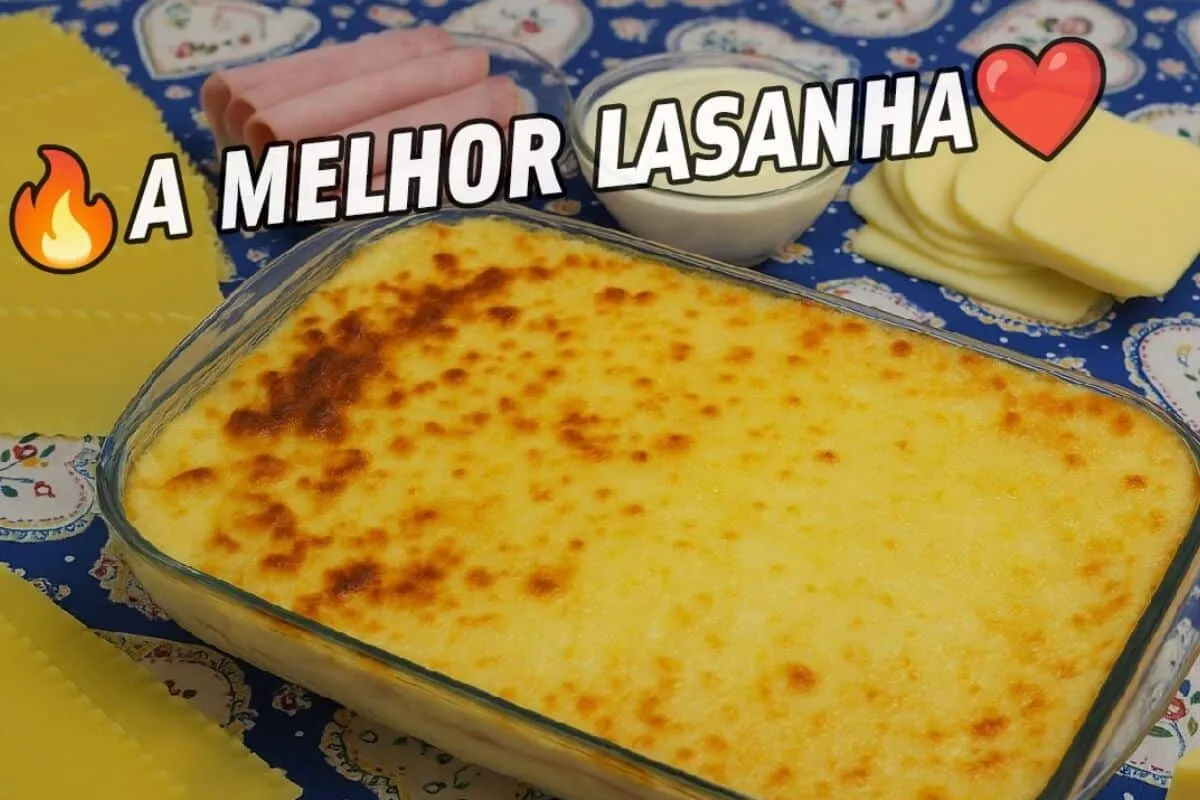 Lasanha de presunto e queijo: o prato cremoso com molho branco para a sua Ceia de Natal.