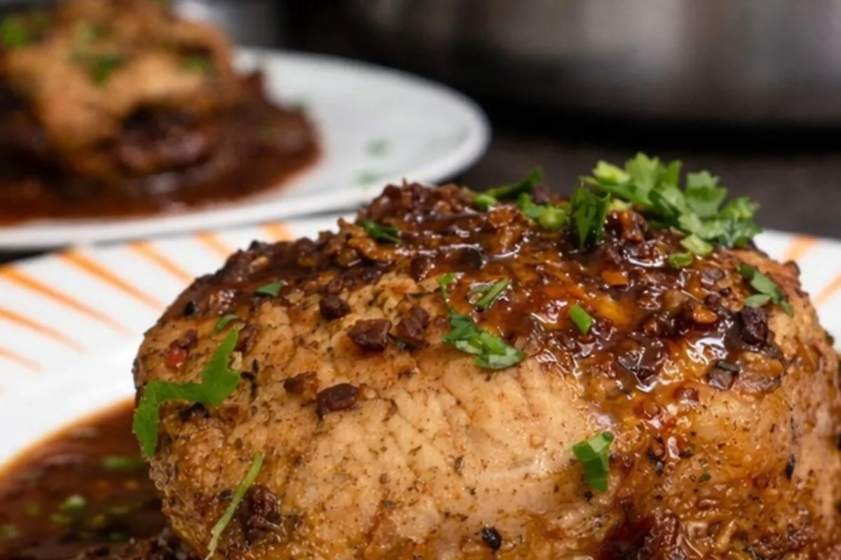 Lombo suíno suculento: a carne não fica seca e sim macia, com um sabor maravilhoso