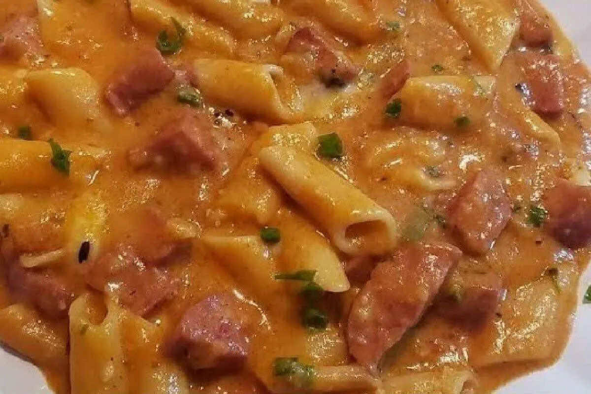 Macarrão na panela de pressão super cremoso e saboroso para seu almoço