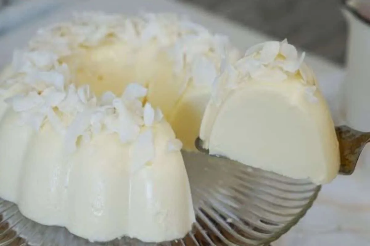 Manjar de coco cremoso e delicioso, com calda de frutas vermelhas, perfeito para datas especiais