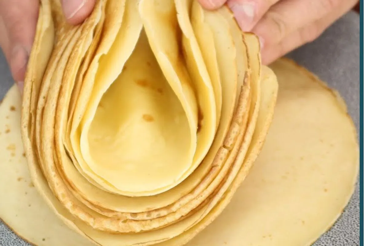 Massa de panqueca simples e leve, perfeita para rechear com carne, frango ou legumes