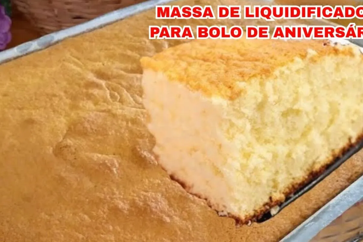 Massa para bolo de aniversário de liquidificador: ótima para acompanhar um cafezinho ou sua festa