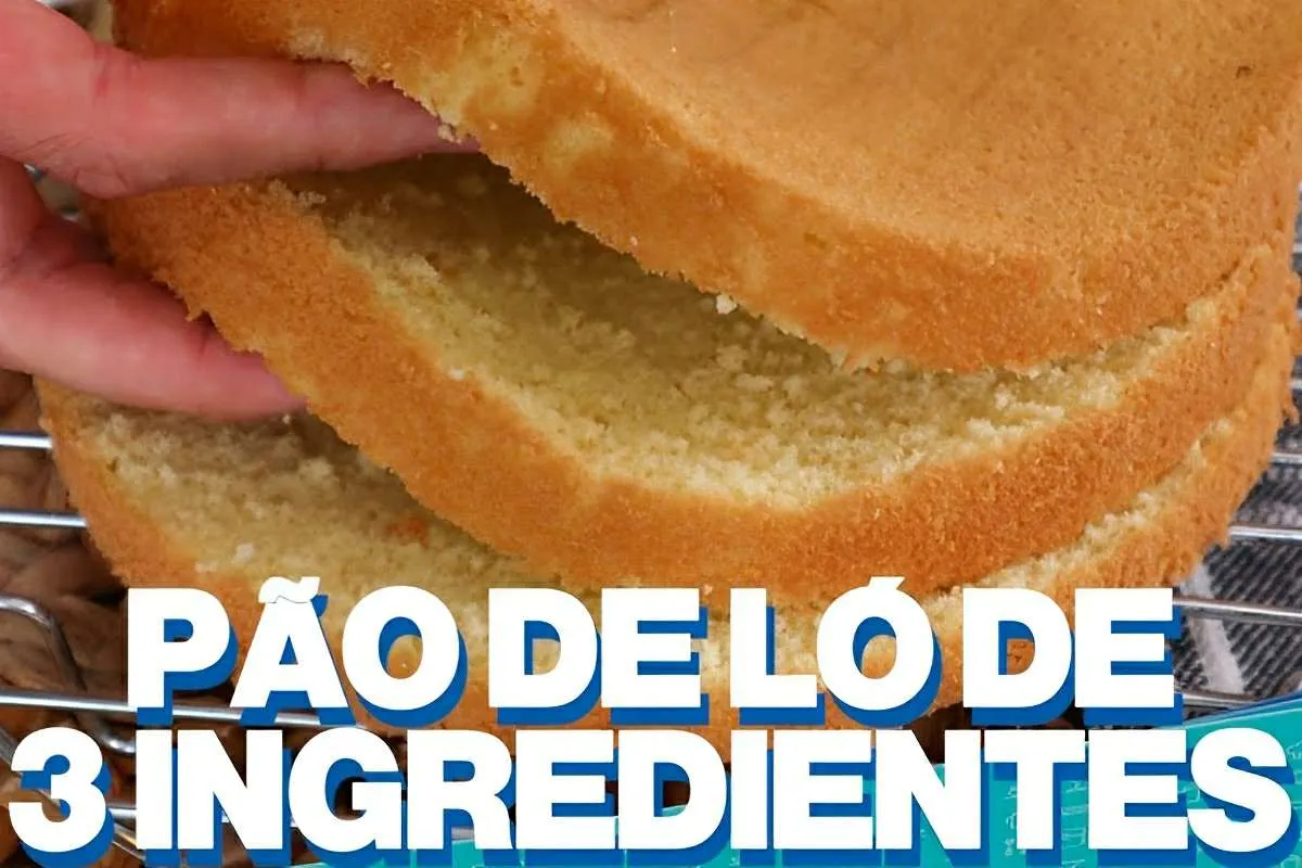 Massa para bolo de aniversário fofinha e saborosa com apenas 3 ingredientes
