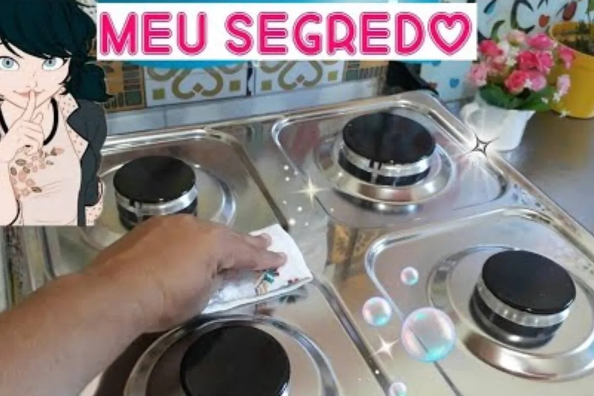 Misturinha para limpar fogão sujo e engordurado depois do almoço de fim de semana