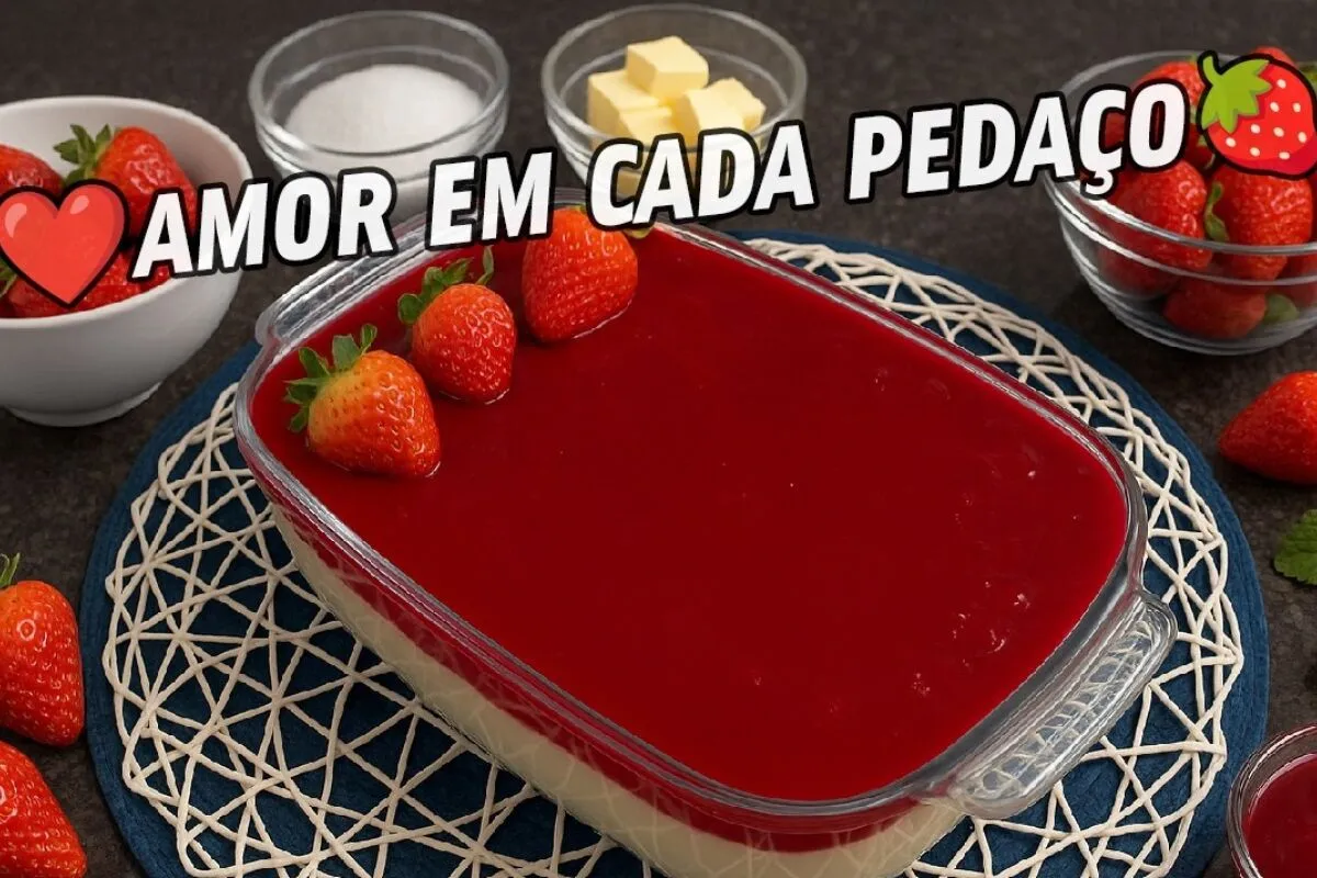 Morango do amor na travessa: surpreenda todo mundo com essa sobremesa linda e cremosa