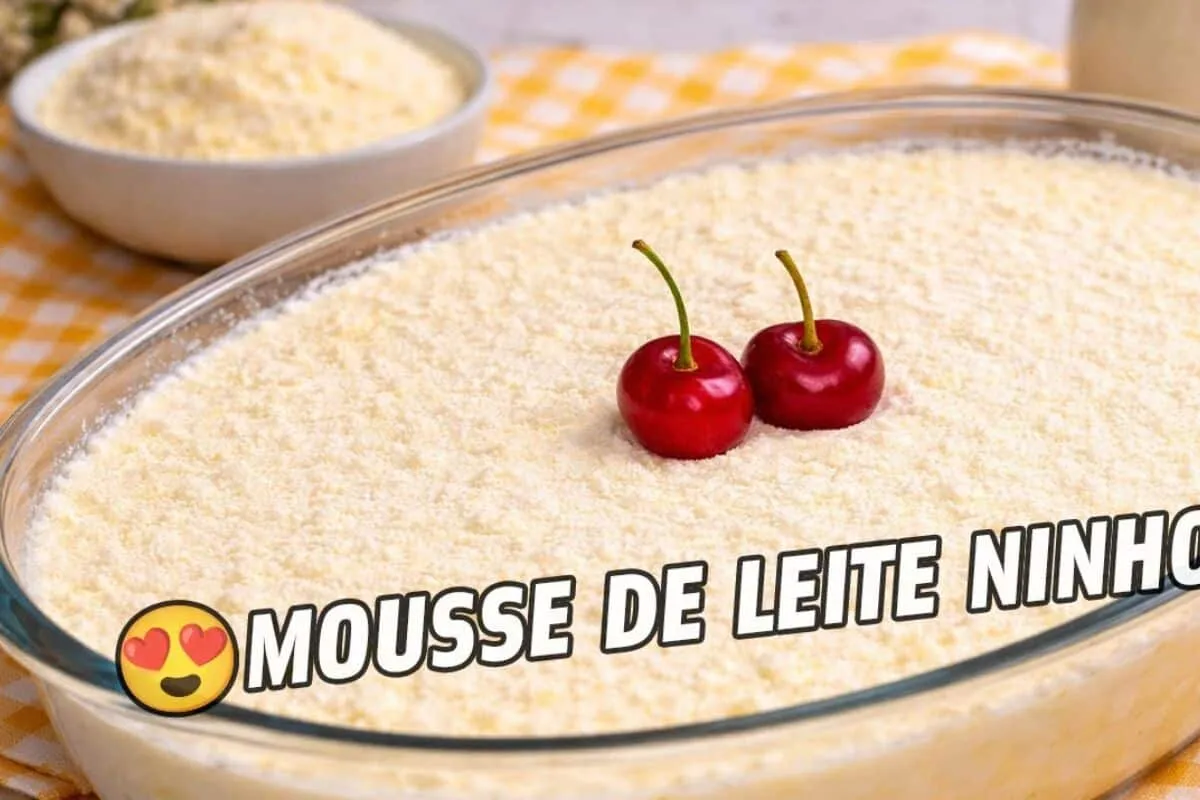 Mousse de leite ninho, uma sobremesa apaixonante, que fica cremosa e é fácil de fazer