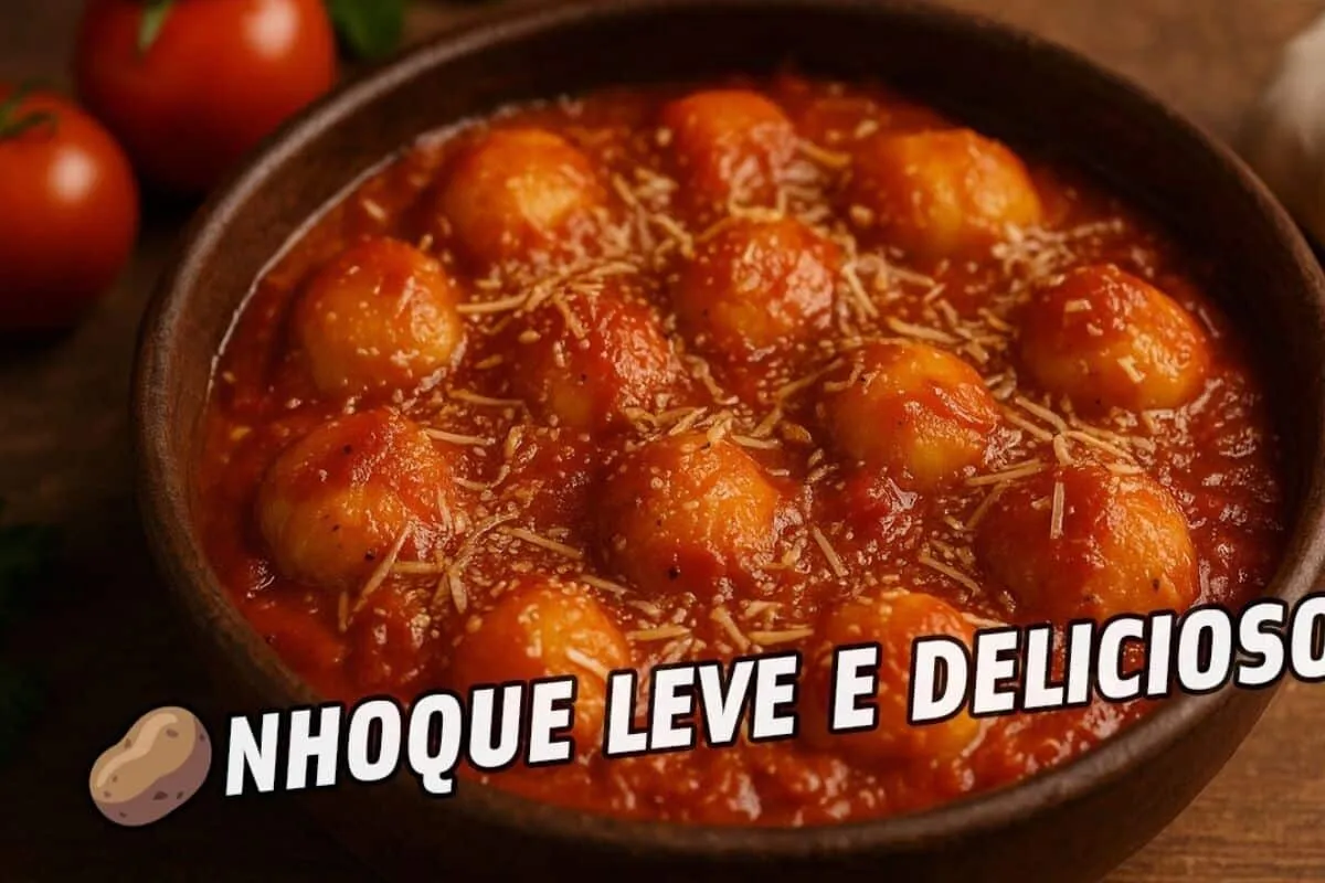 Nhoque de batata com molho caseiro: um clássico que encanta a todos no seu almoço de natal