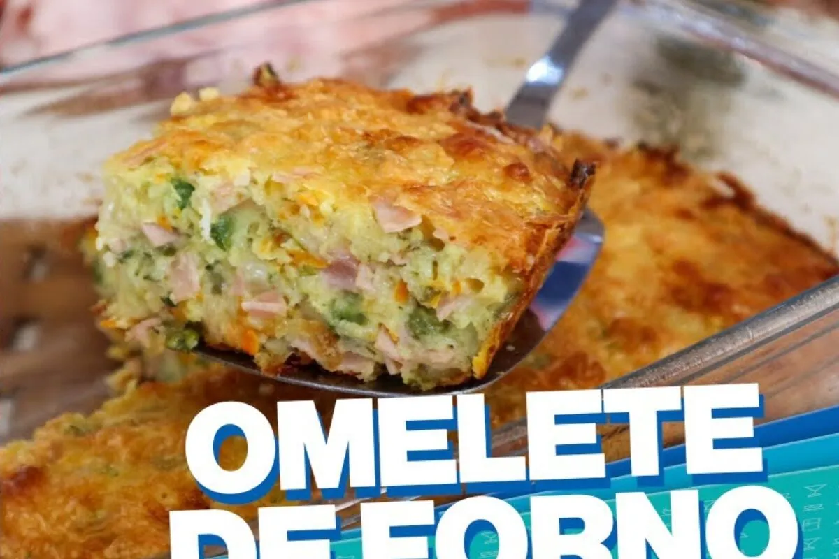 Omelete de forno, o jeito mais fácil e gostoso de preparar um almoço rápido para toda a família