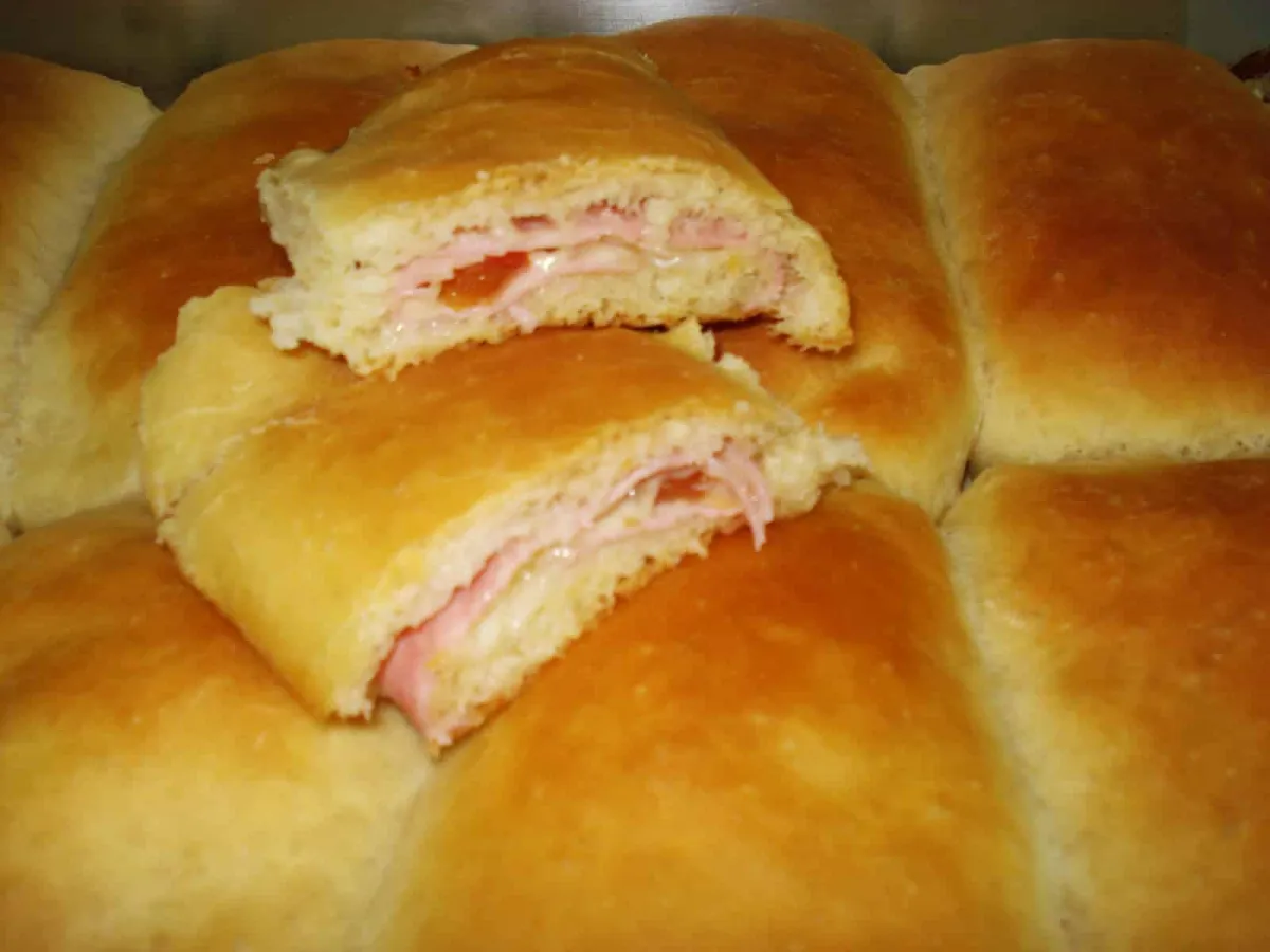 Pacotão de queijo e presunto, um salgado econômico e delicioso para o lanche