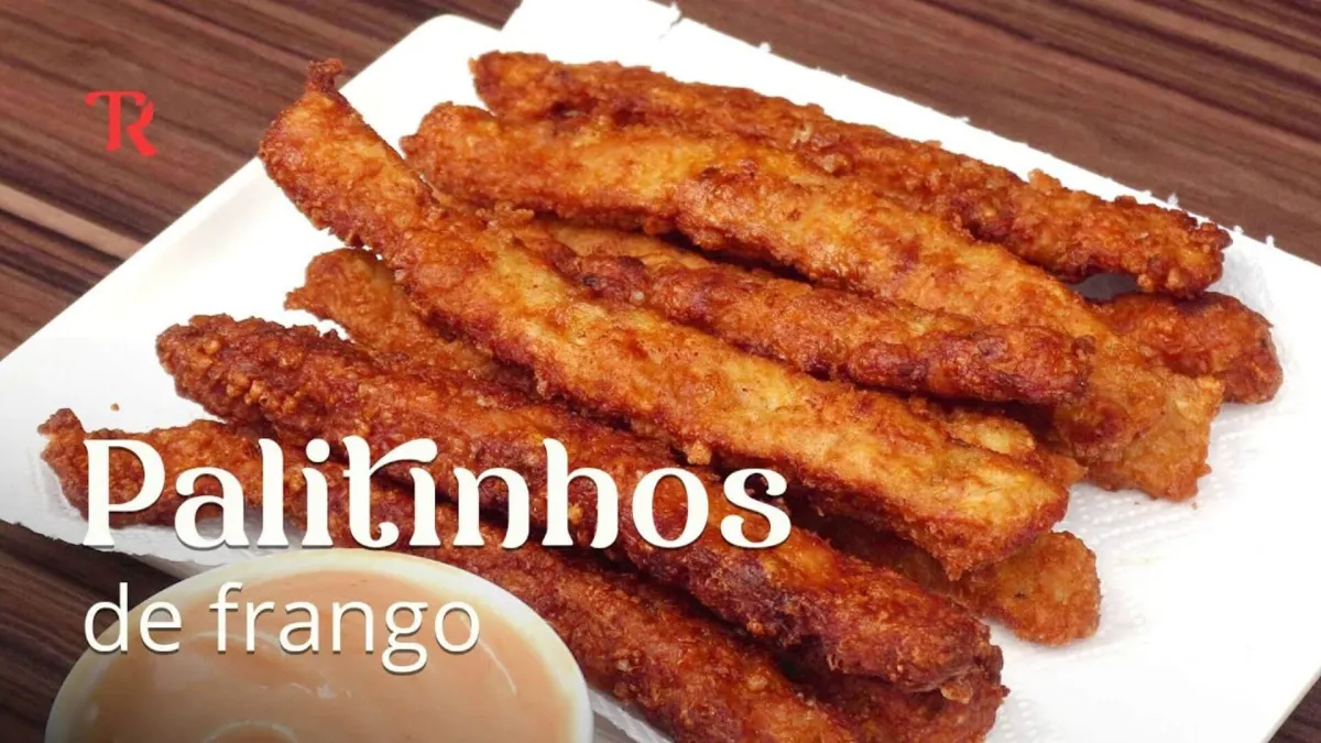 Palitinhos de frango crocantes ótima opção para servir com petisco para as visitas