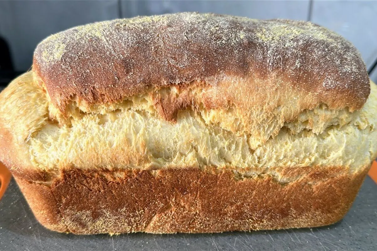 Pão caseiro colonial macio e fofinho com receita fácil e sabor de pão feito na roça