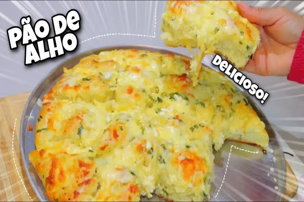 Pão de alho caseiro com bastante sabor, ótimo para servir no churrasco ou lanche