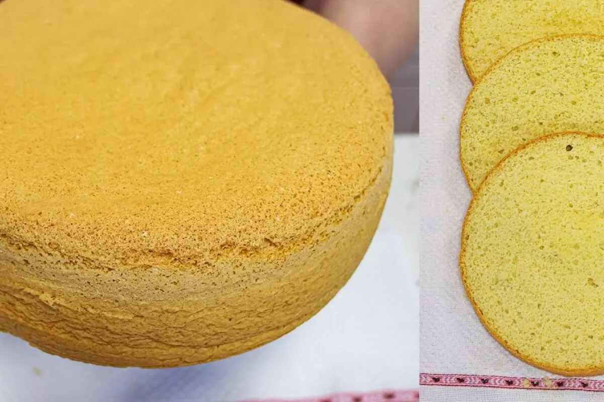 Pão de ló fofinho que nem nuvem e não quebra na hora de rechear: perfeito para fazer bolos de festa