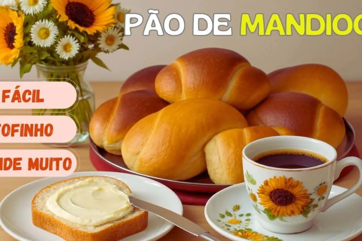 Pão de mandioca caseiro muito fofinho, que rende bastante e será um sucesso em sua casa