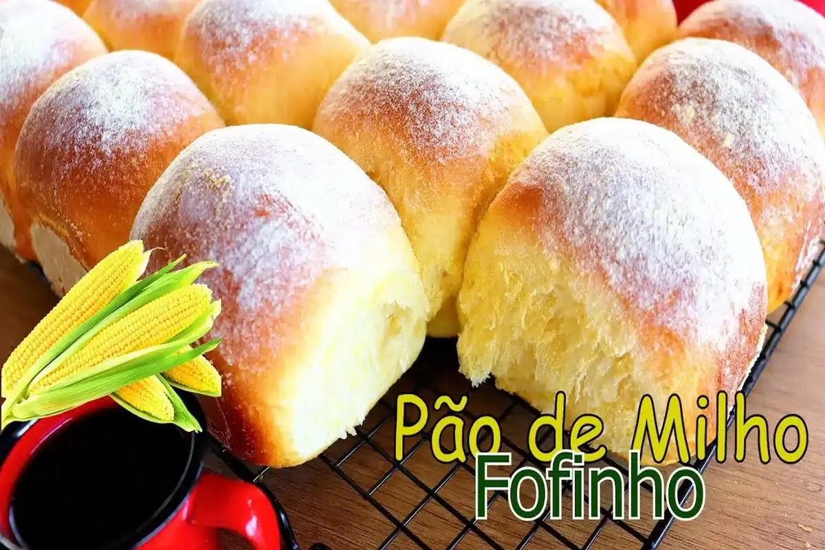 Pão de milho fofinho da roça: parece um pedaço de algodão de tão fofinho