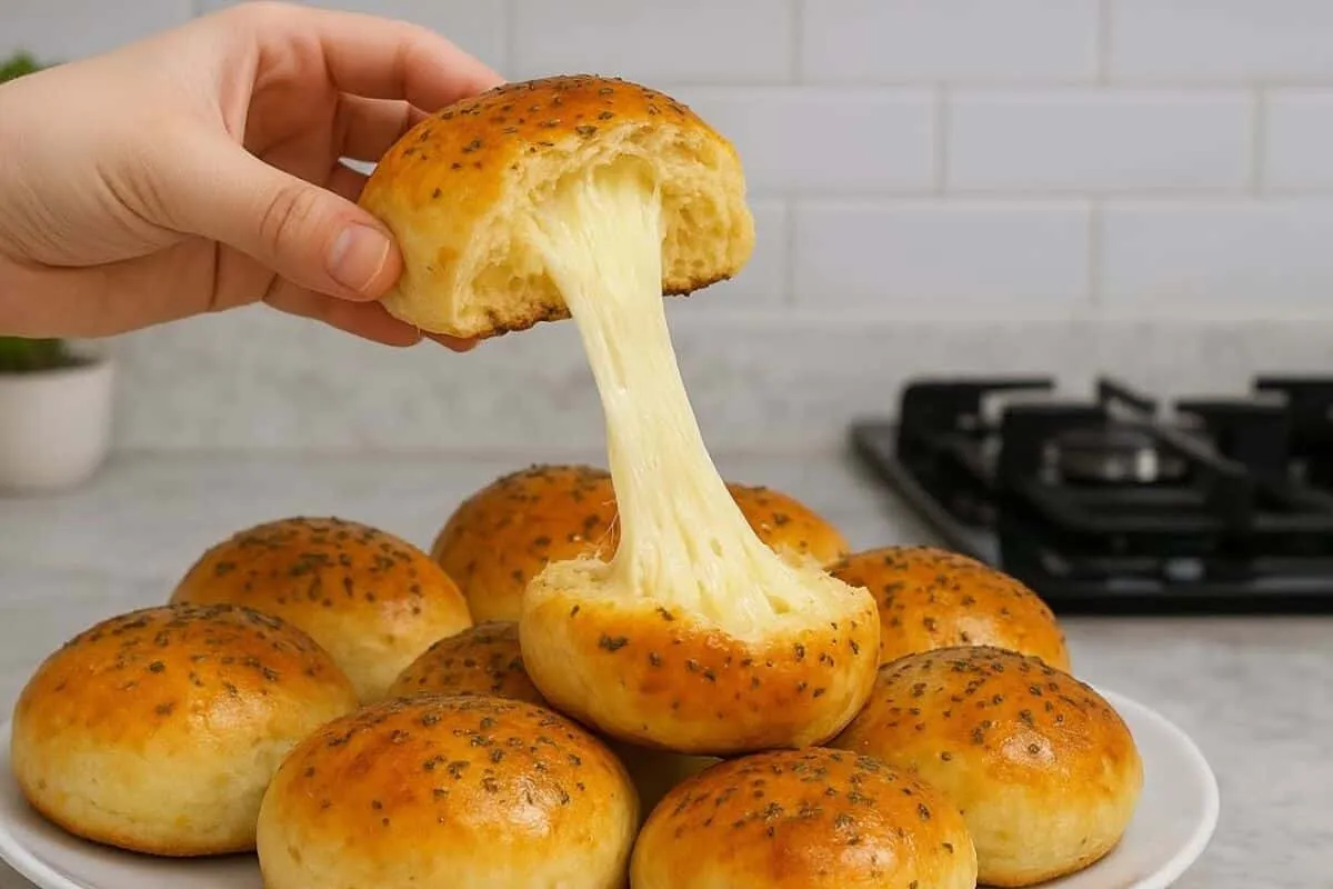 Pão recheado de queijo e presunto para fazer um lanche rapidinho que todos vão amar