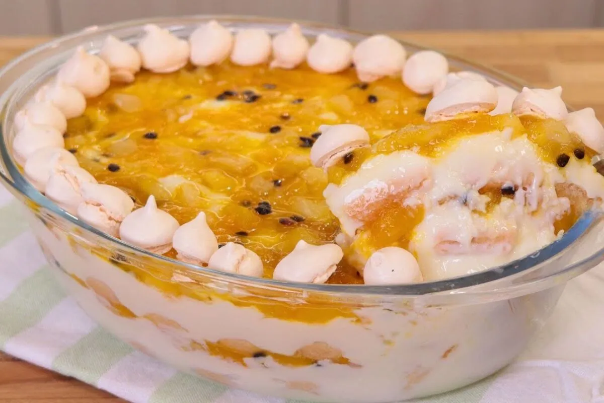 Pavê de frutas amarelas: a sobremesa refrescante e saborosa que é a cara do verão