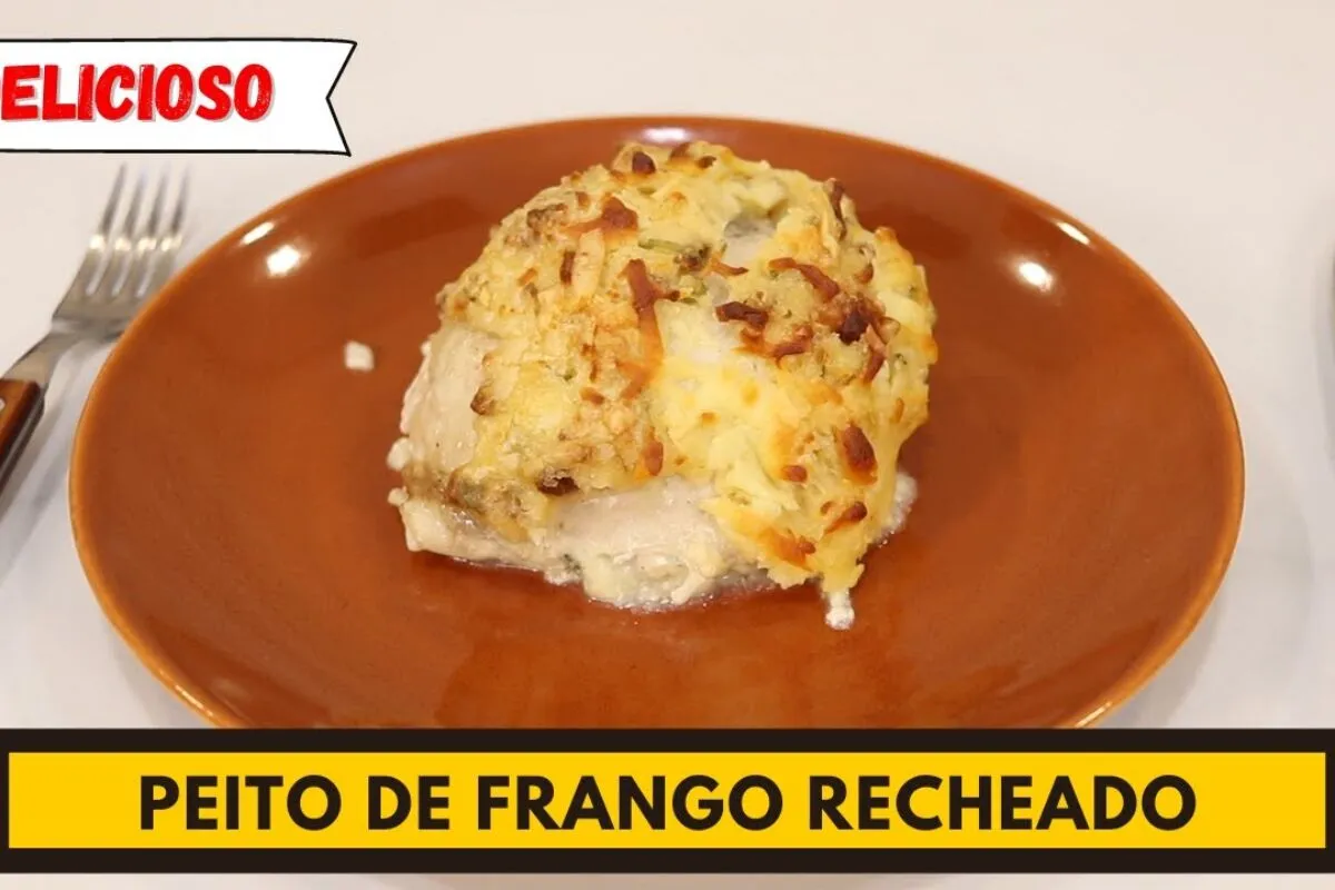 Peito de frango recheado com batata e bacon, uma sugestão deliciosa para variar o cardápio da semana
