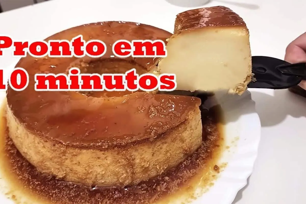 Pudim de 10 minutos, a sobremesa mais rápida do mundo, que fica perfeita e com um sabor incrível