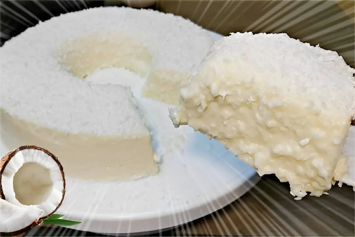 Pudim de coco delicioso sem gelatina uma sobremesa deliciosa para sua ceia de natal