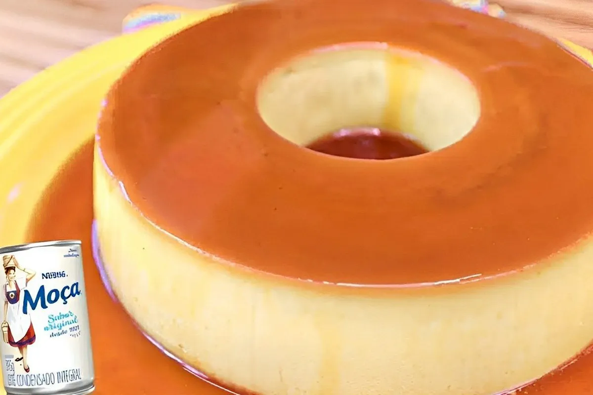 Pudim de leite moça sem furinhos extra cremoso e perfeito para a sobremesa do dia dos pais