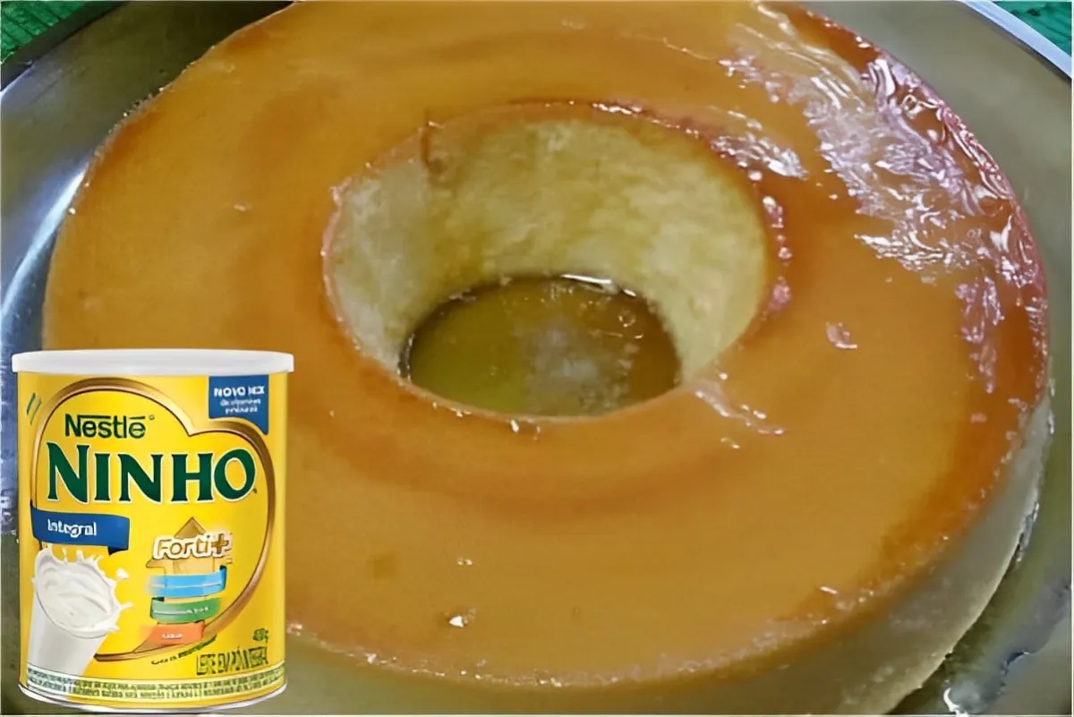 Pudim de Leite Ninho fácil e prático com sabor marcante do leite em pó