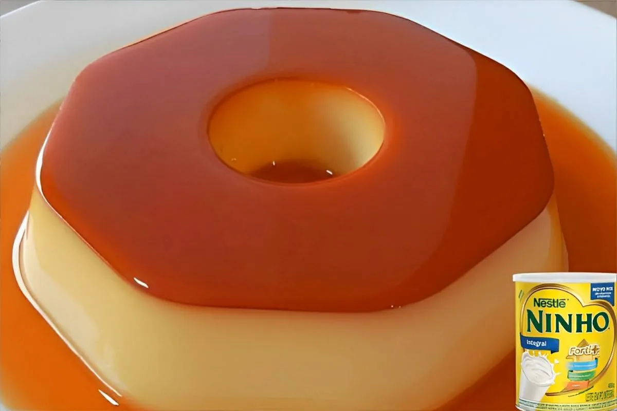 Pudim de Leite Ninho um pudim assado perfeito e delicioso com sabor marcante de Leite Ninho