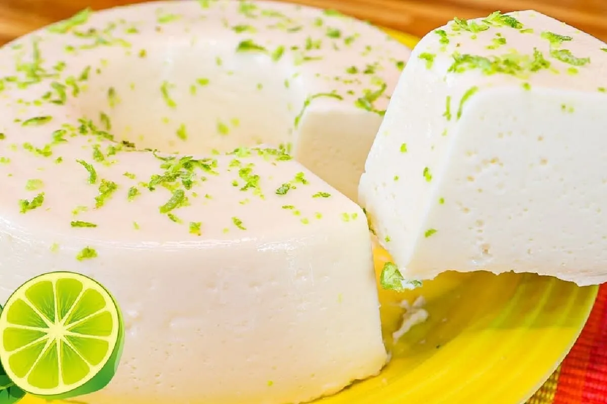 Pudim de limão com gostinho super refrescante que não precisa de ovos nem levar ao forno