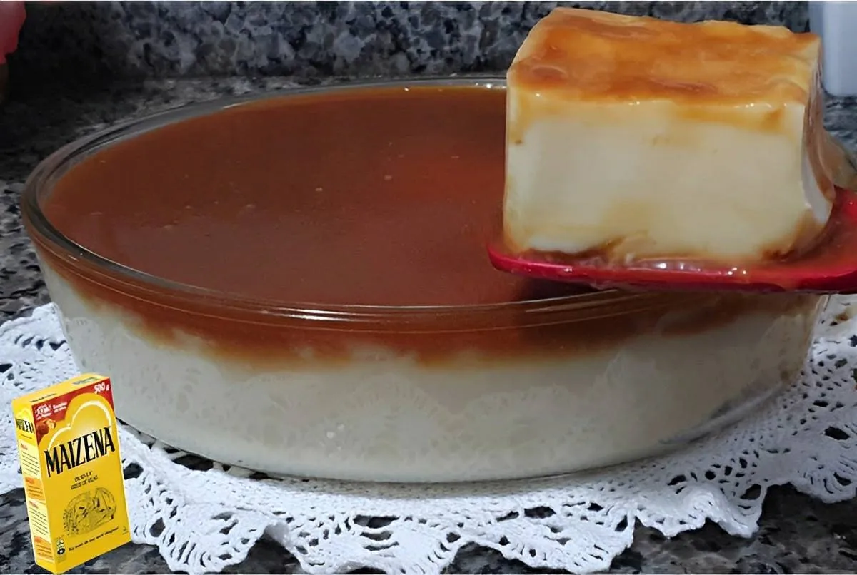 Pudim de maisena na travessa ele não vai ao forno uma sobremesa fácil e rápida para o natal