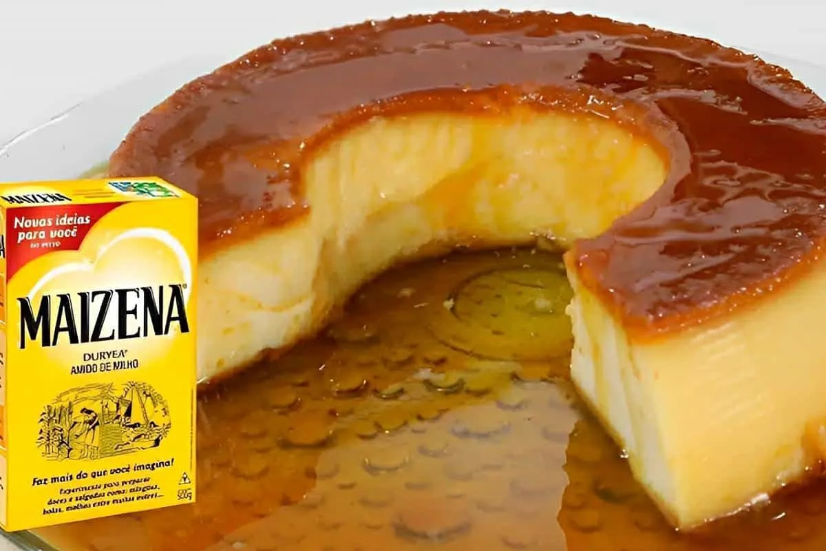 Pudim de maisena que não vai ao forno feito sem gelatina simples e fácil de preparar