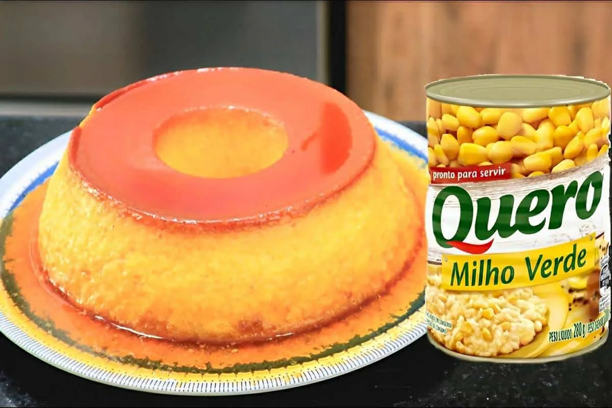 Pudim de milho de latinha com coco uma sobremesa fácil e deliciosa para o fim de semana