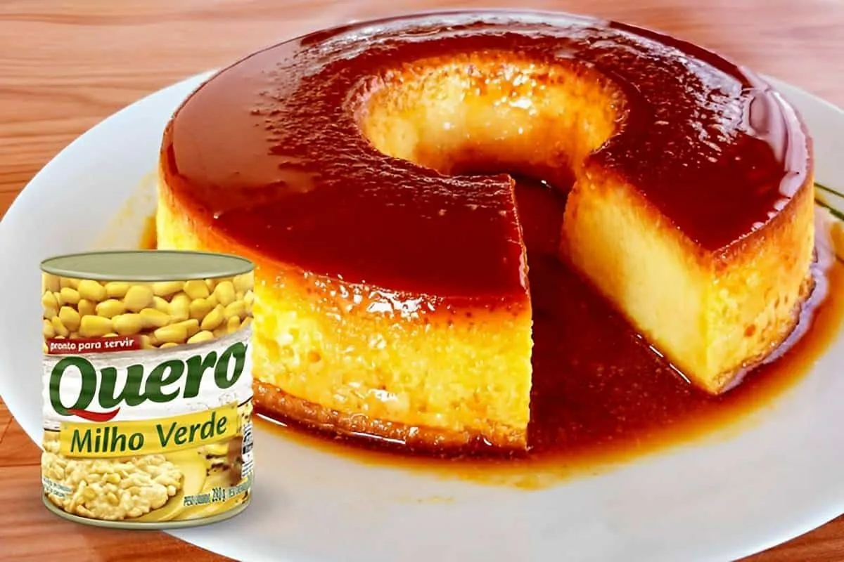 Pudim de milho de latinha cremoso e delicioso basta bater os ingredientes e levar para assar