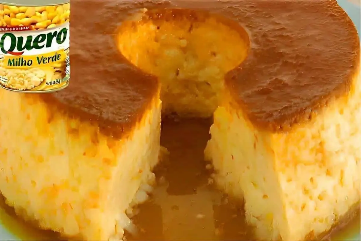 Pudim de milho de latinha para você pegar todo mundo de surpresa na sobremesa de domingo