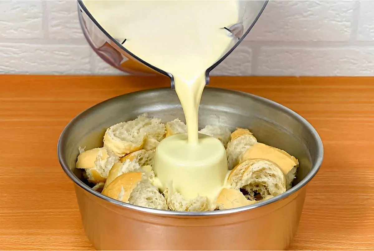 Pudim de pão igual vovó fazia delicioso consistente e perfeito para a sobremesa