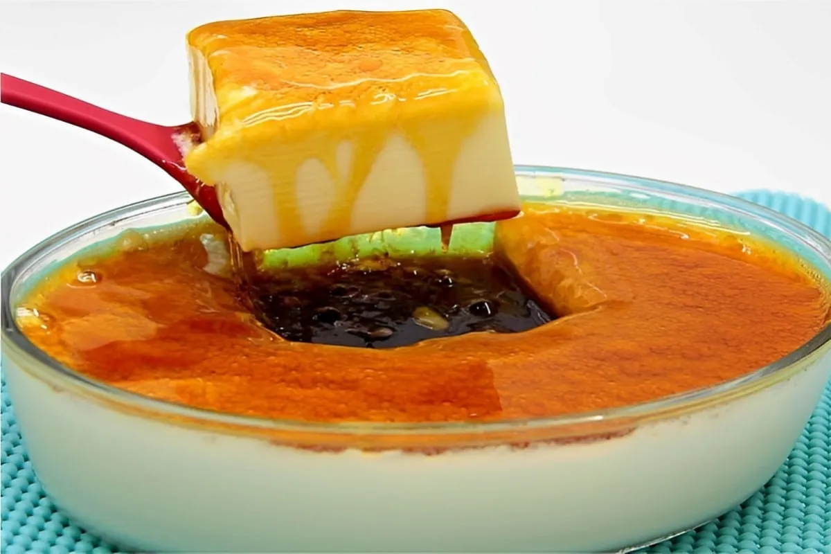 Pudim de travessa sem forno muito simples e prático de preparar