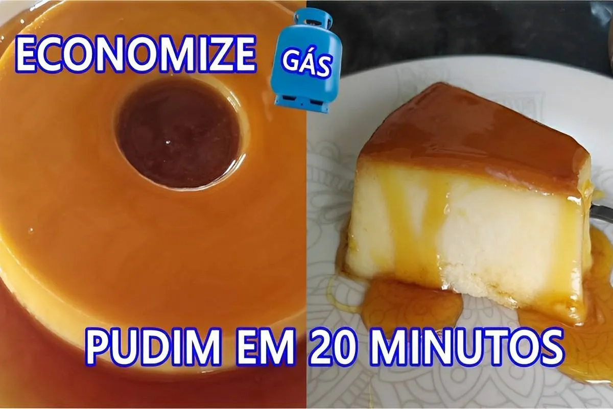 Pudim pronto em 20 minutos no banho-maria delicioso e econômico