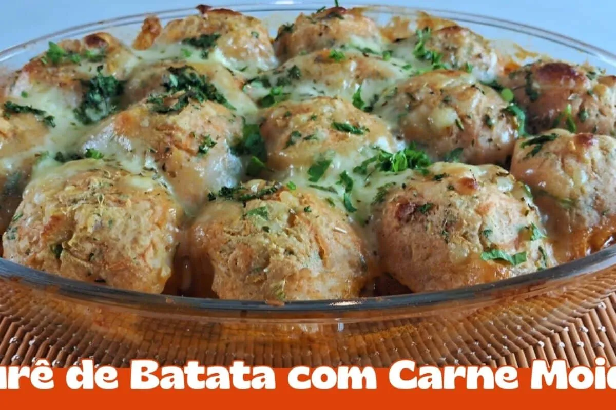 Purê de batata com carne moída bem cremoso, simples de fazer e agrada todo mundo