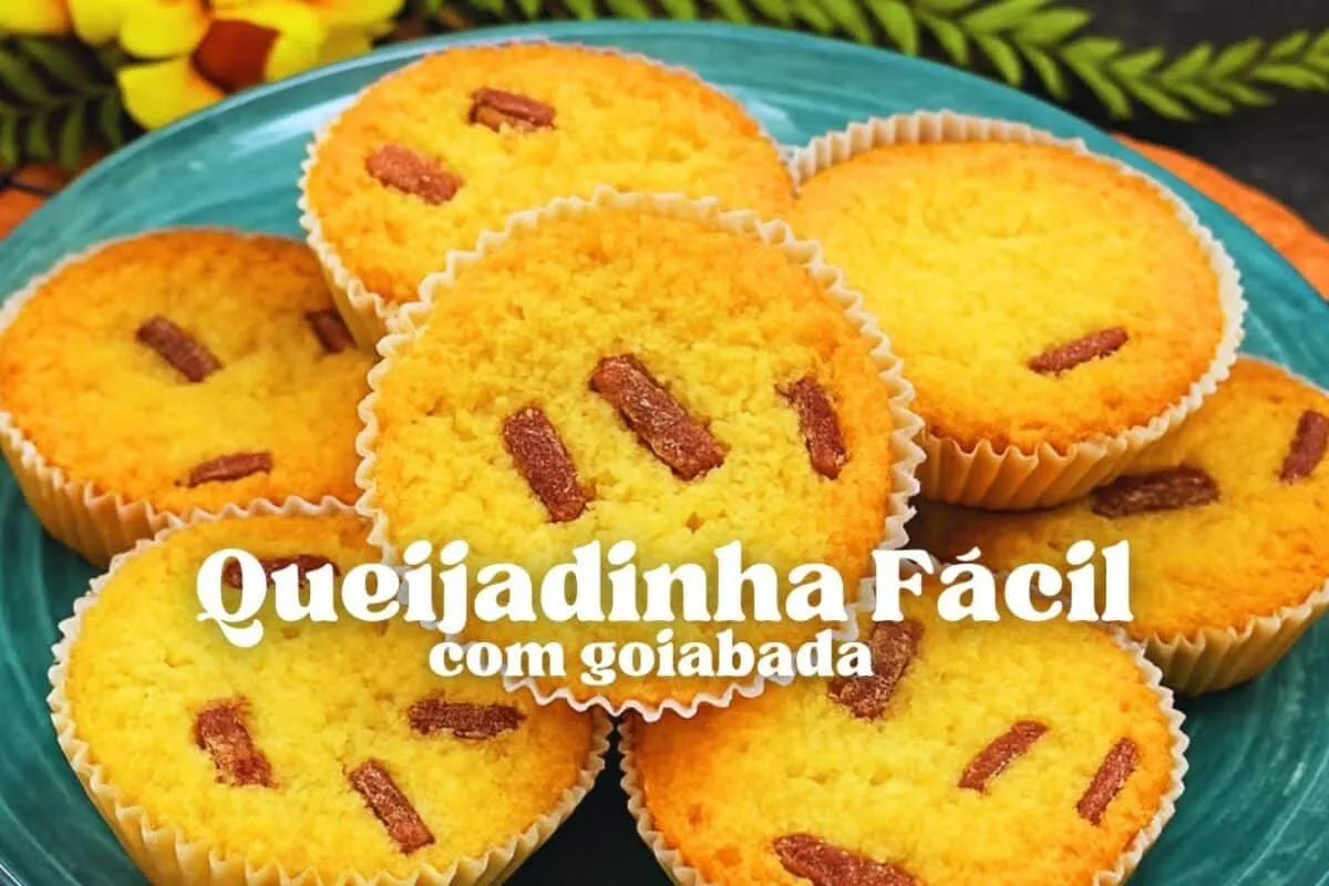 Queijadinha com goiabada docinha e irresistível para comer o dia todo