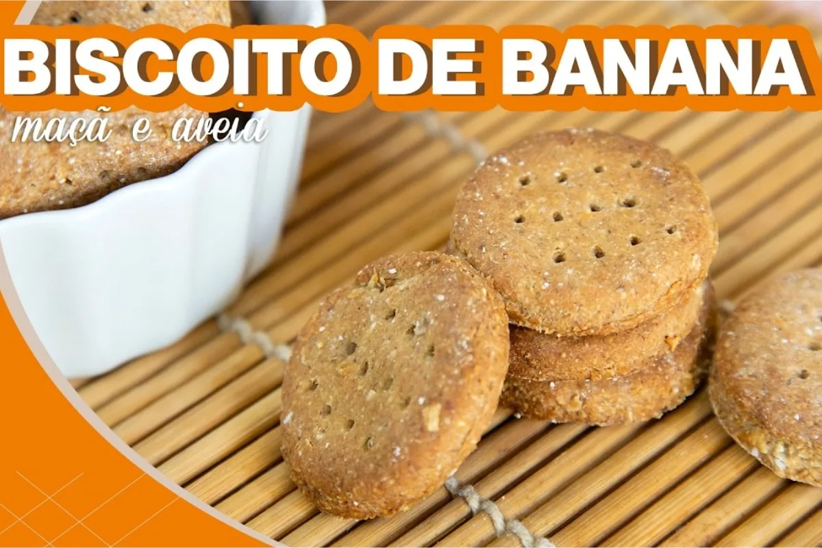 Receita de biscoito de banana, maçã e aveia sem açúcar, a opção saudável ideal para o dia a dia